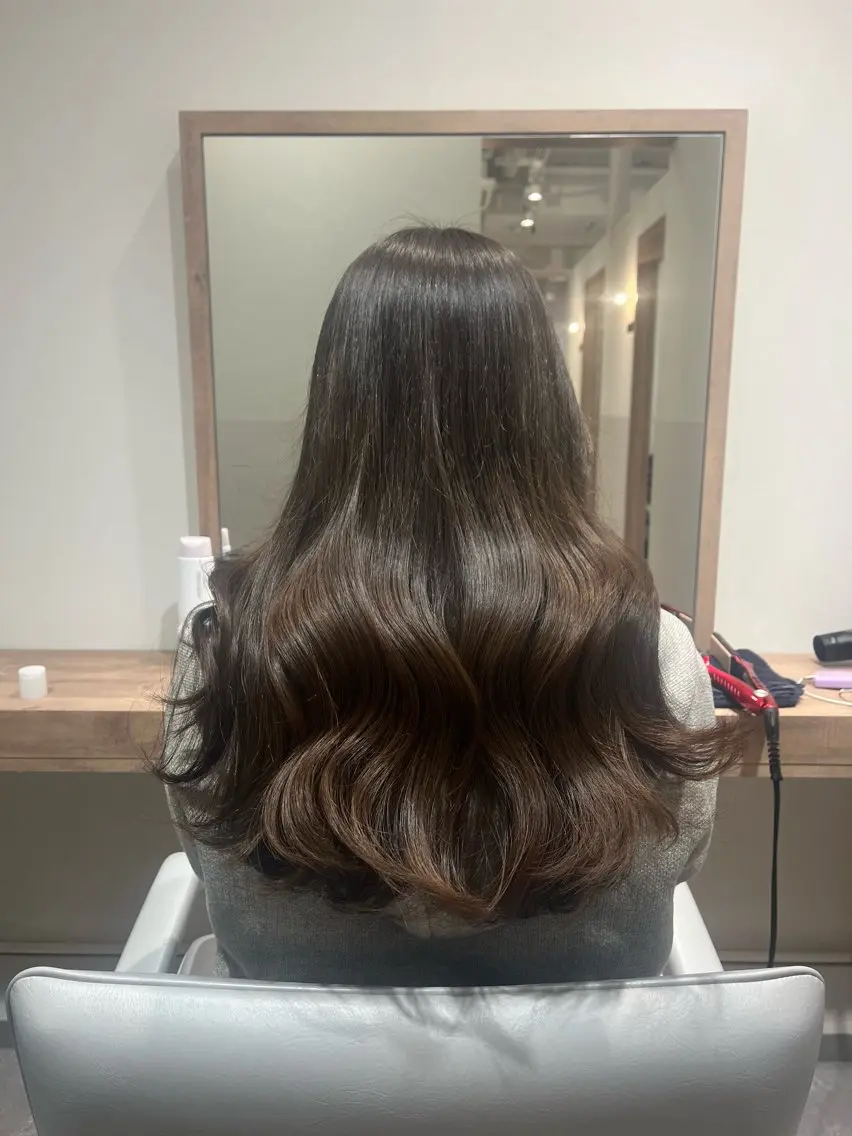 ロング ヘアカラー トリートメント 大宮レイヤーカット× 透明感カラー　rioのヘアスタイル
