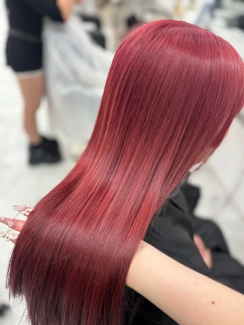 ロング ヘアカラー 🎀暖色カラー🎀 韓国ヘア まなかのヘアスタイル