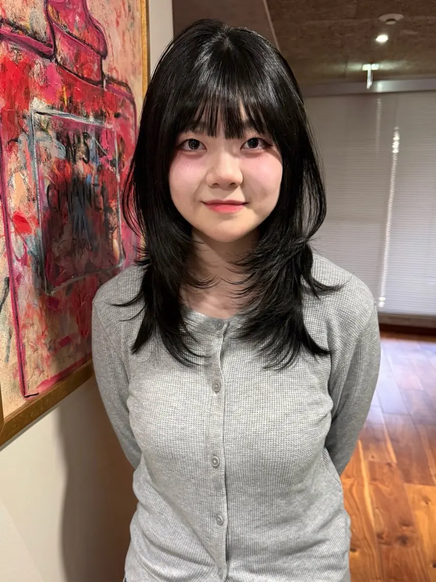 ミディアム カラー カット ヘアカラー トリートメント mai / linoah˚✧のヘアスタイル