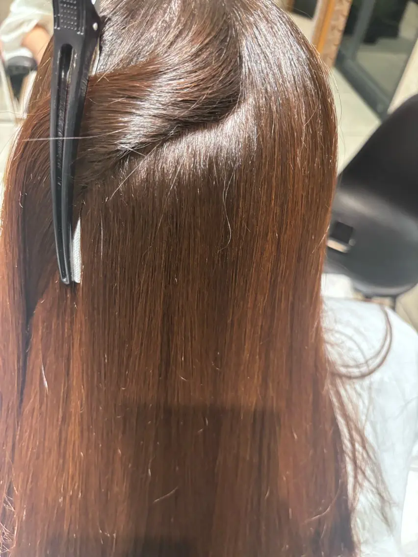 ロング 縮毛矯正 長日部 藍未のヘアスタイル