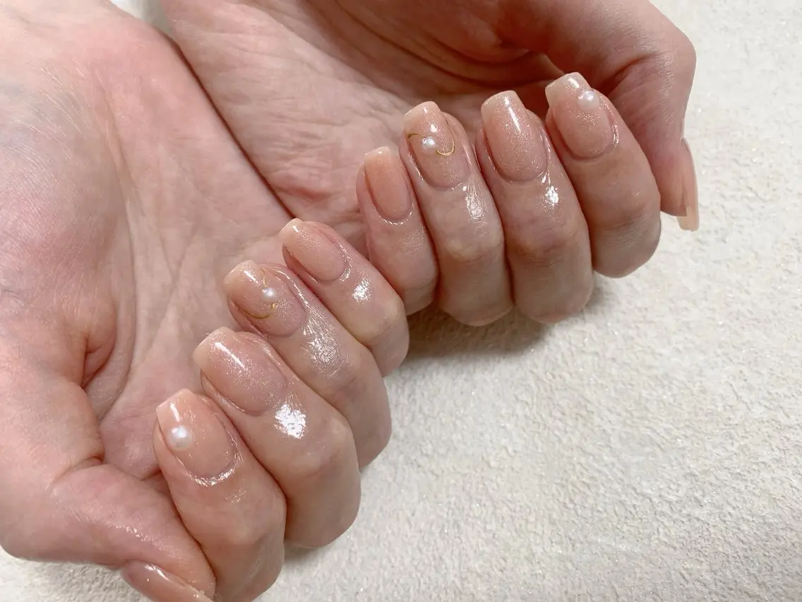 ネイル ジェルネイル キラキラネイル ラメ(グリッター) メンズネイル パラジェル kiki nail たまプラーザのネイルデザイン