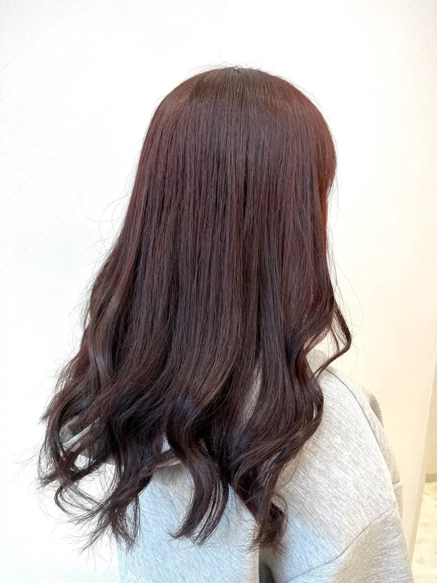 セミロング ピンクブラウン カット ヘアカラー 縮毛矯正/ 似合わせ/古津遼平のヘアスタイル