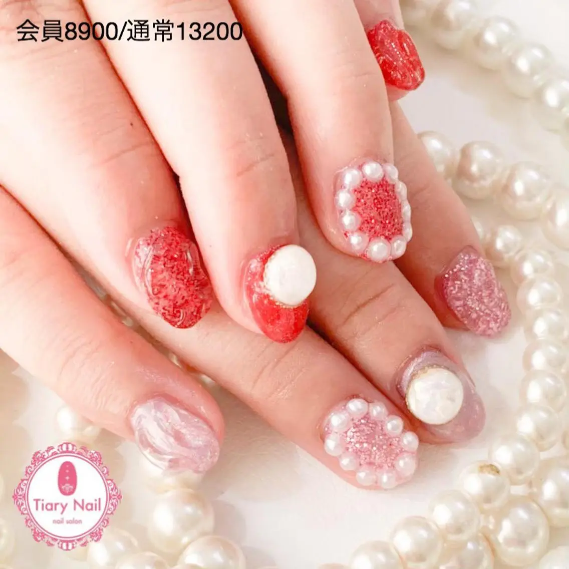 ネイル 桜ネイル 長さ出し オフィスネイル スカルプネイル 春ネイル 💗🪽Tiary Nail🪽💗のネイルデザイン