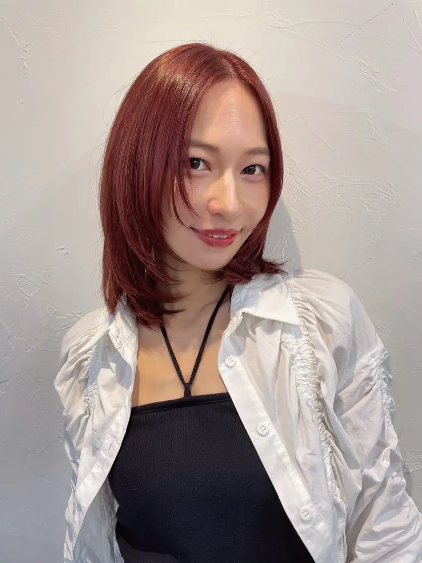 ミディアム カラー ヘアアレンジ カット ヘアカラー トリートメント 髪質改善/縮毛矯正 RYOのヘアスタイル