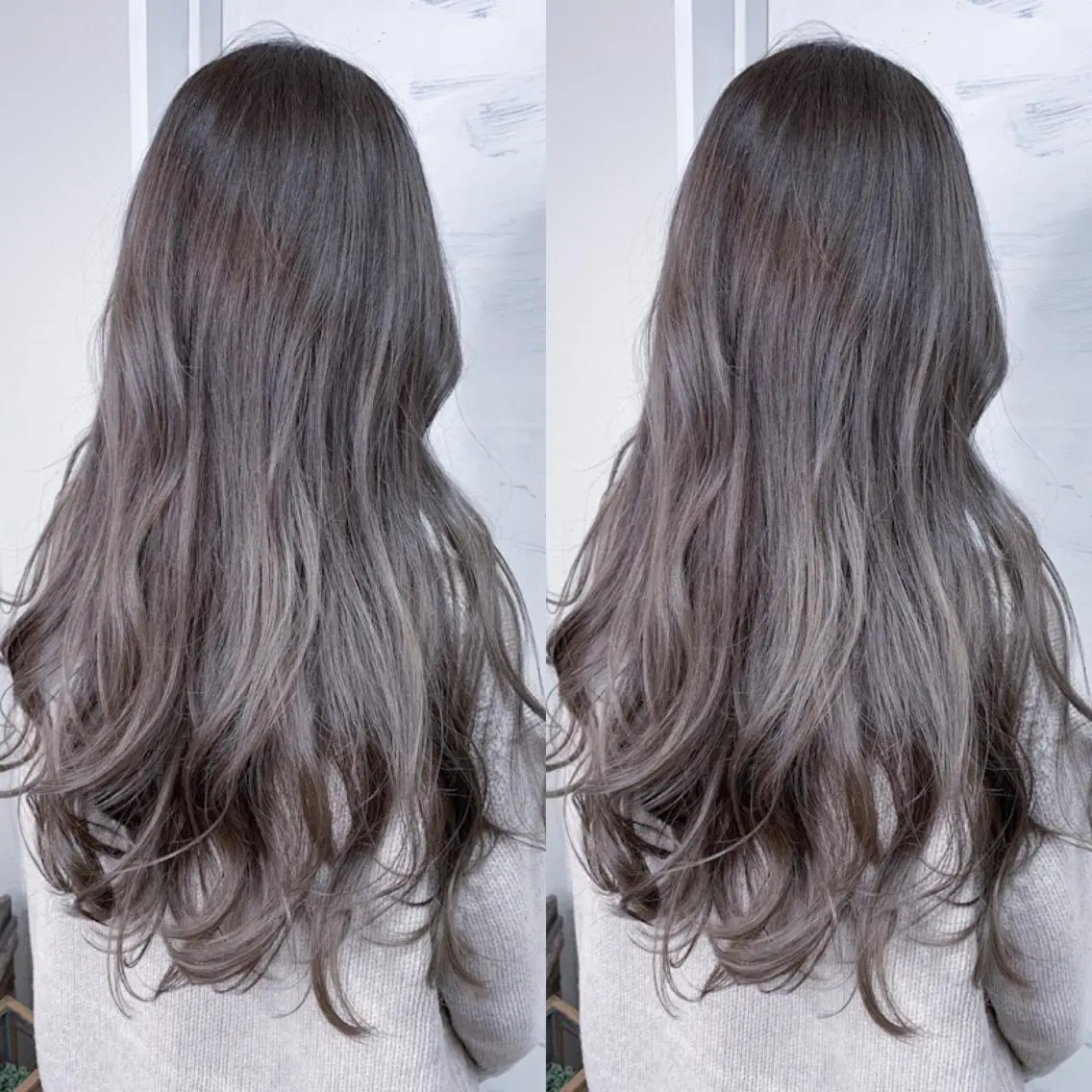 ロング カラー グレージュ ハイライトカラー ハイライト ヘアカラー BOX mico.のヘアスタイル