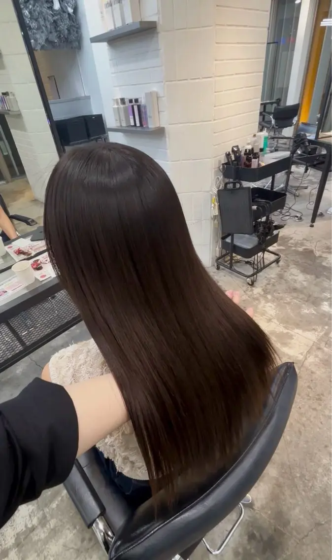 ロング カラー 縮毛矯正 トリートメント ダメージレス艶髪 🦋MISAKI🦋のヘアスタイル