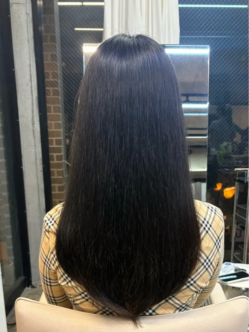 ロング レイヤーカット カット 透明感カラー/赤み消 しカラー/もものヘアスタイル