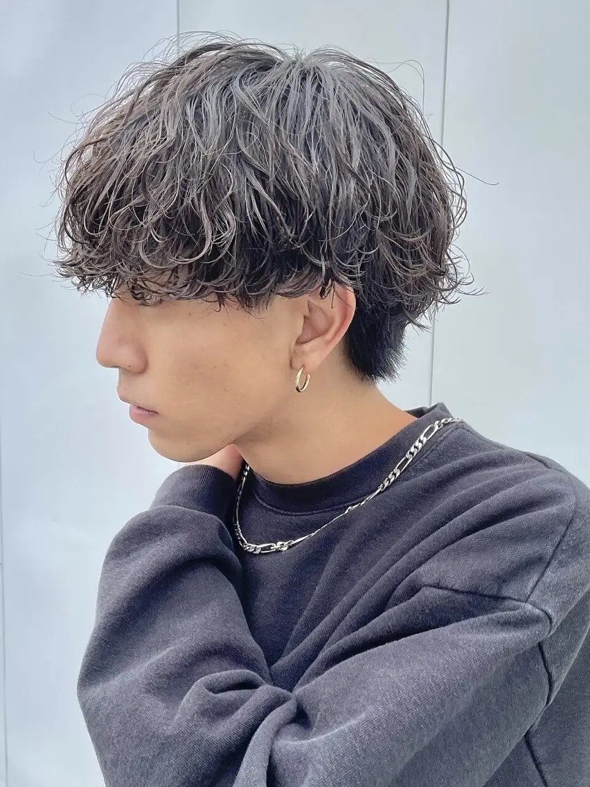ショート パーマ メンズ メンズパーマ 波巻きパーマ SENTA✨メンズ パーマ✨fifth栄のヘアスタイル