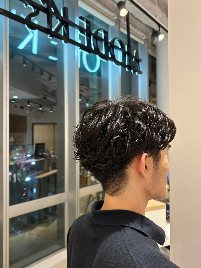パーマ メンズ パーマ ニワ サクラコのヘアスタイル