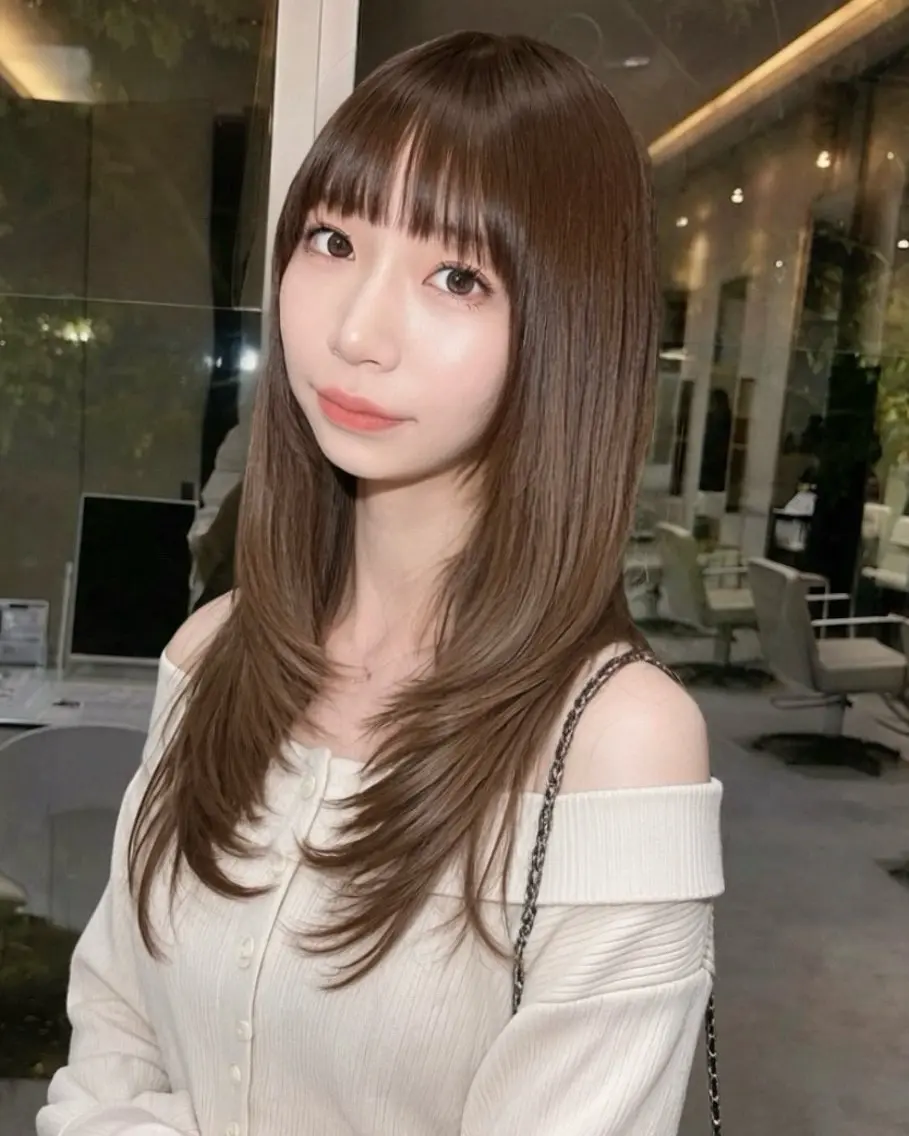 ロング カット ヘアカラー U hair師勝 成戸飛羽磨のヘアスタイル