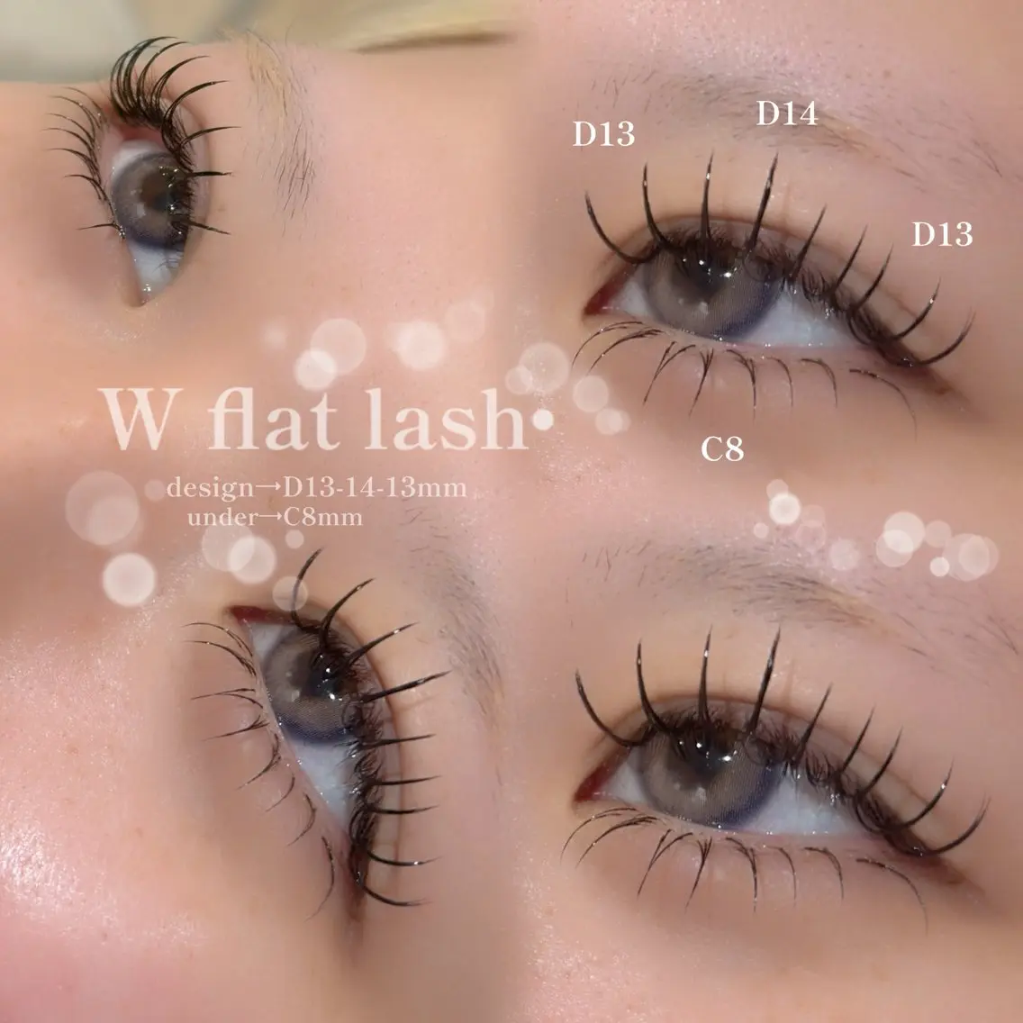 【5月限定】🇰🇷韓国風🇰🇷W flat lash120本/束感コーティング仕上げ💖（オフあり）￥5,900の写真