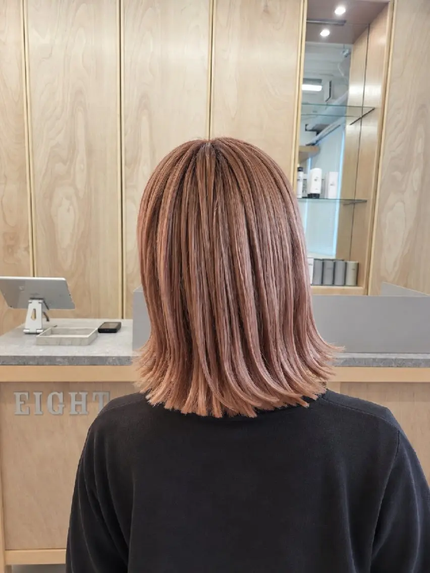 ミディアム カラー バレイヤージュ ブリーチ ダブルカラー ハイライトカラー インナーカラー ヘアカラー トリートメント 韓国風レイヤー/ワン ホンレイヤー荒井太郎のヘアスタイル