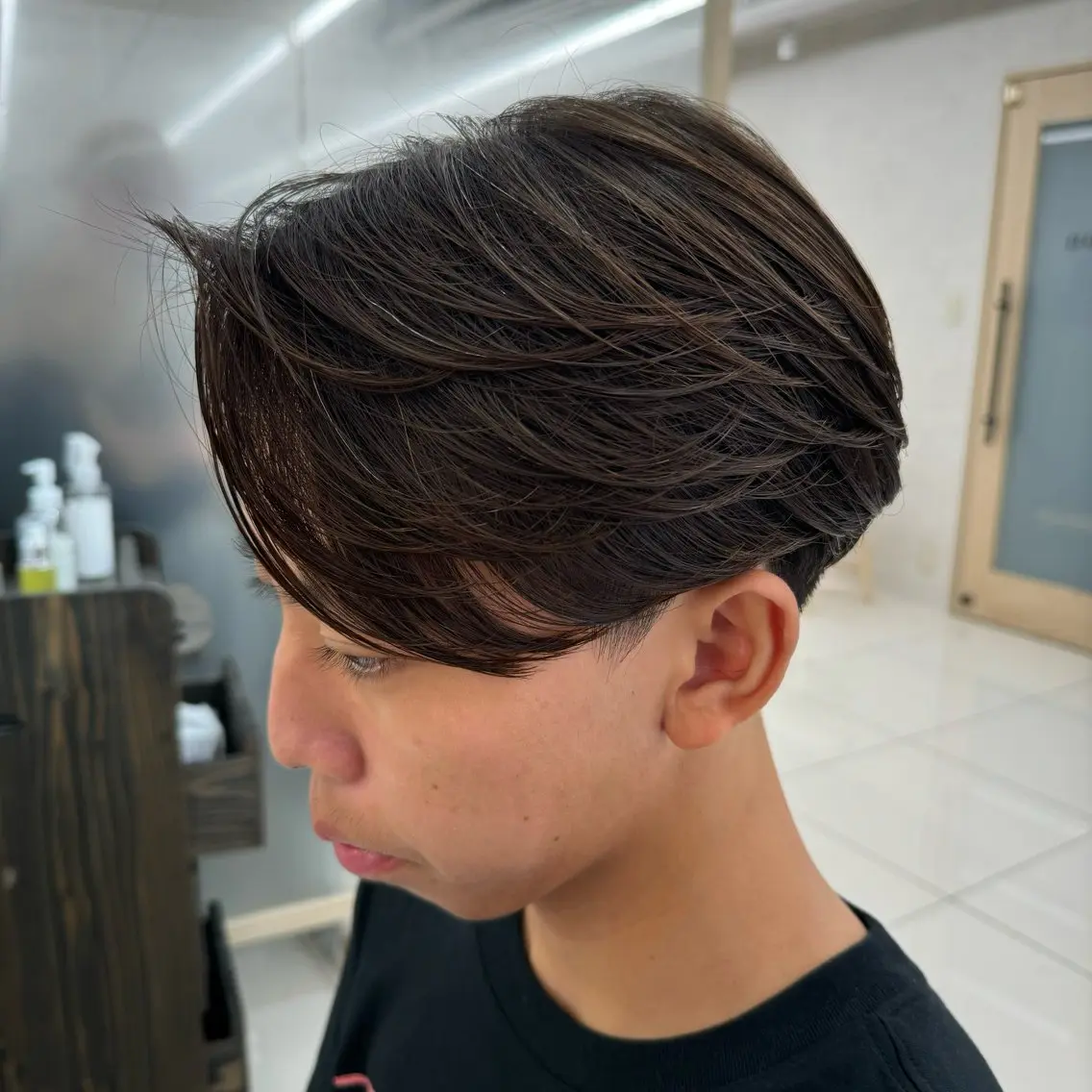 ミディアム パーマ メンズ 縮毛矯正 【メンズ縮毛矯正】 田中秀斗のヘアスタイル