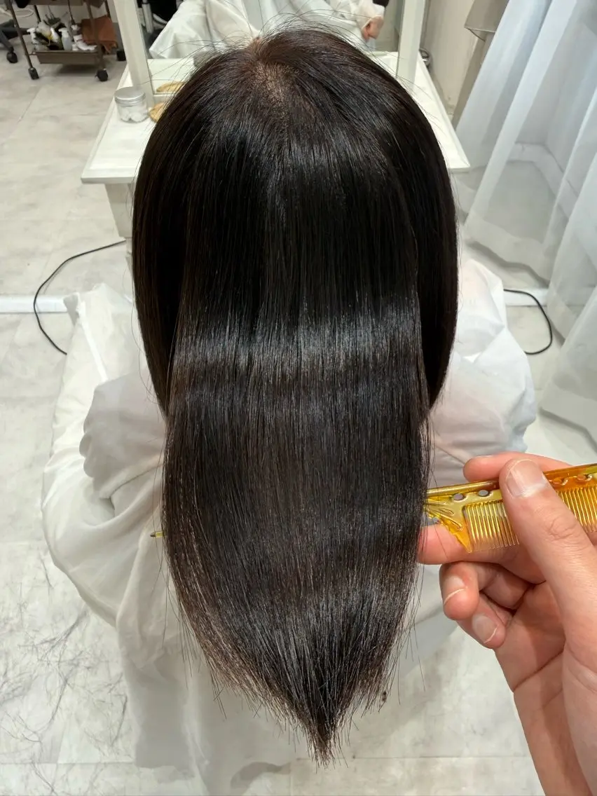 ミディアム カット 縮毛矯正 Barrel 天王寺 YUUのヘアスタイル