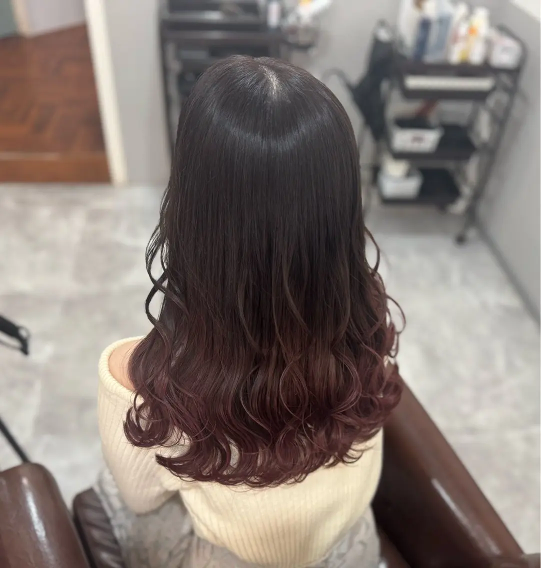 ロング カラー グラデーションカラー ピンクカラー カット ヘアカラー トリートメント 髪質改善/似合わせ パーマ/yumikaのヘアスタイル