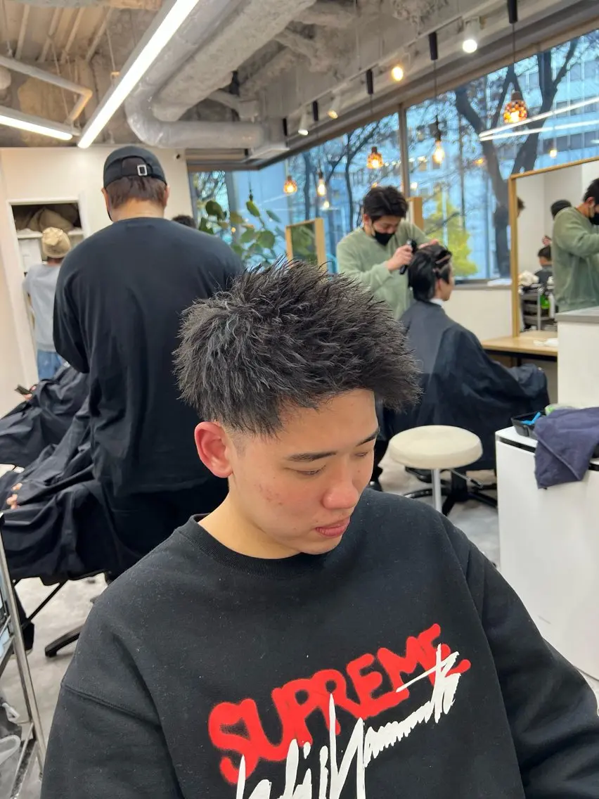 ショート パーマ 渋谷 【メンズ特化】ナゴムのヘアスタイル