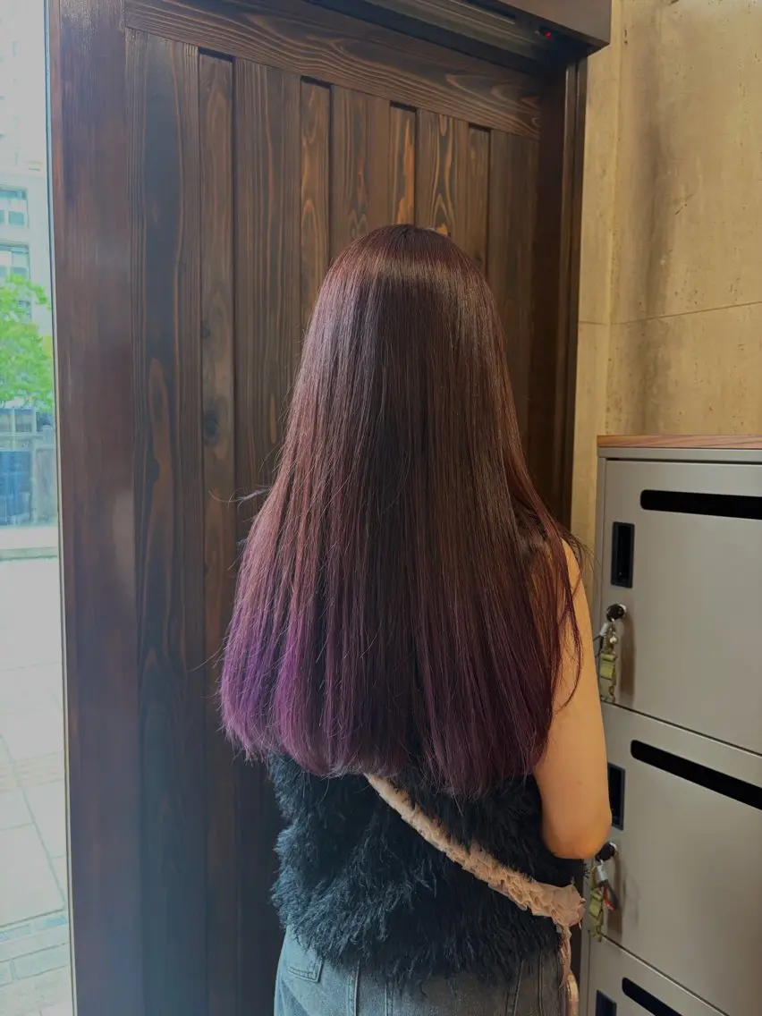 ロング ヘアカラー 上島 未緒のヘアスタイル