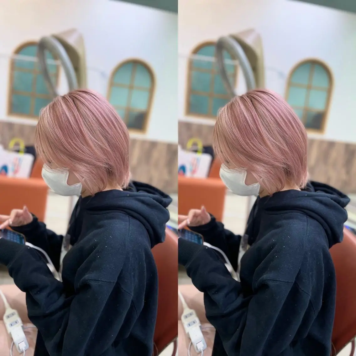 ショート ヘアカラー Y Uのヘアスタイル