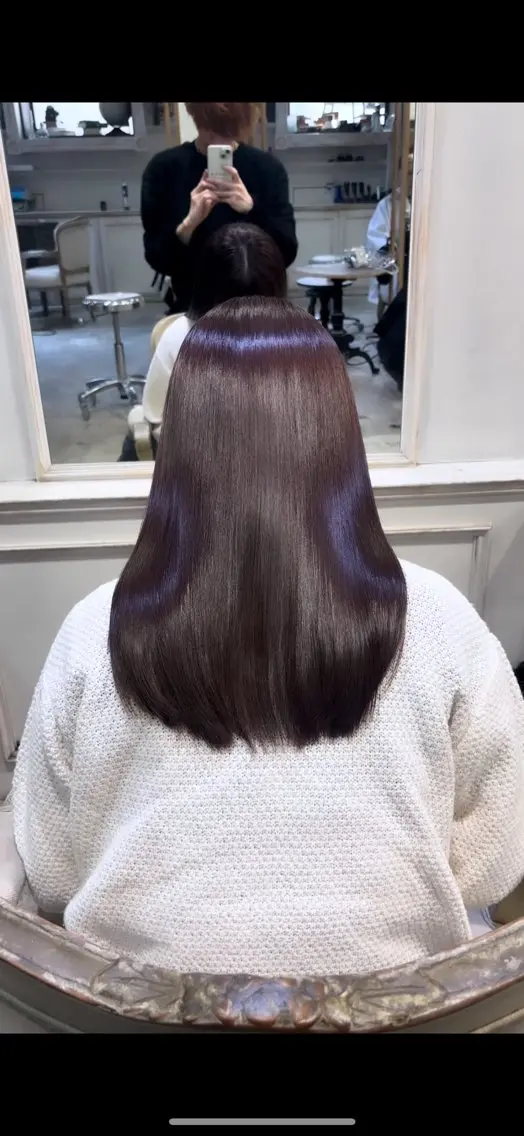 ロング 美髪矯正 透明感 カラー⭐️ユウキのヘアスタイル