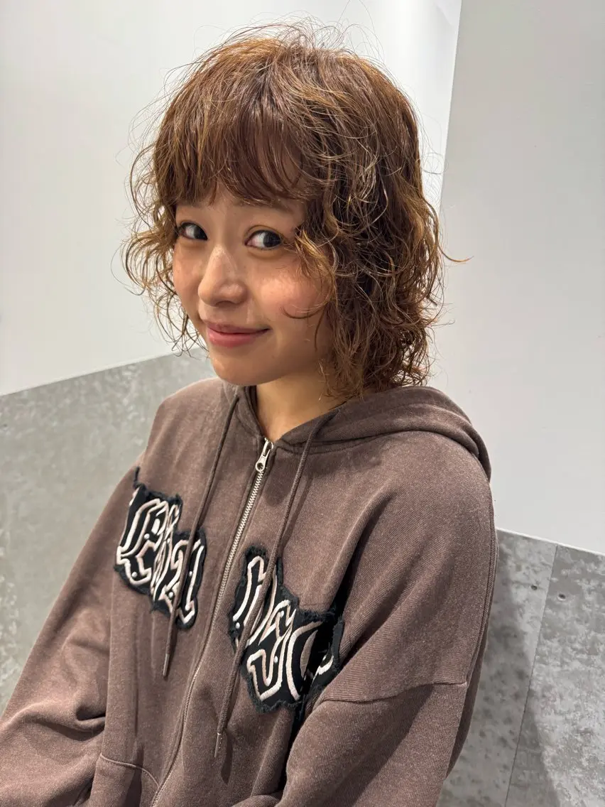 ミディアム パーマ カット パーマ トリートメント センスをお届けします 大谷将生infpのヘアスタイル