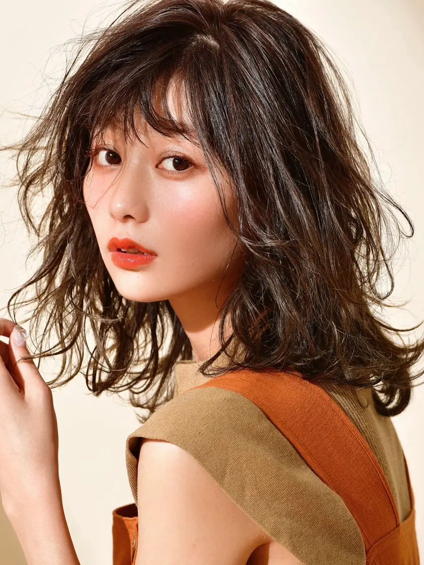 ミディアム カラー パーマ ヘアアレンジ レイヤーカット カット ヘアカラー トリートメント 髪質改善/韓国風 レイヤー/田村祐樹のヘアスタイル