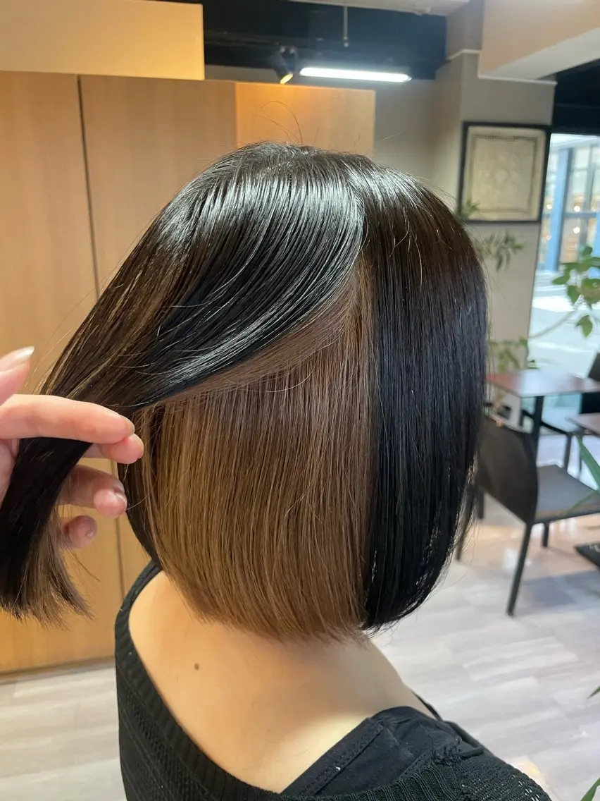 ミディアム カラー インナーカラー arika りなのヘアスタイル