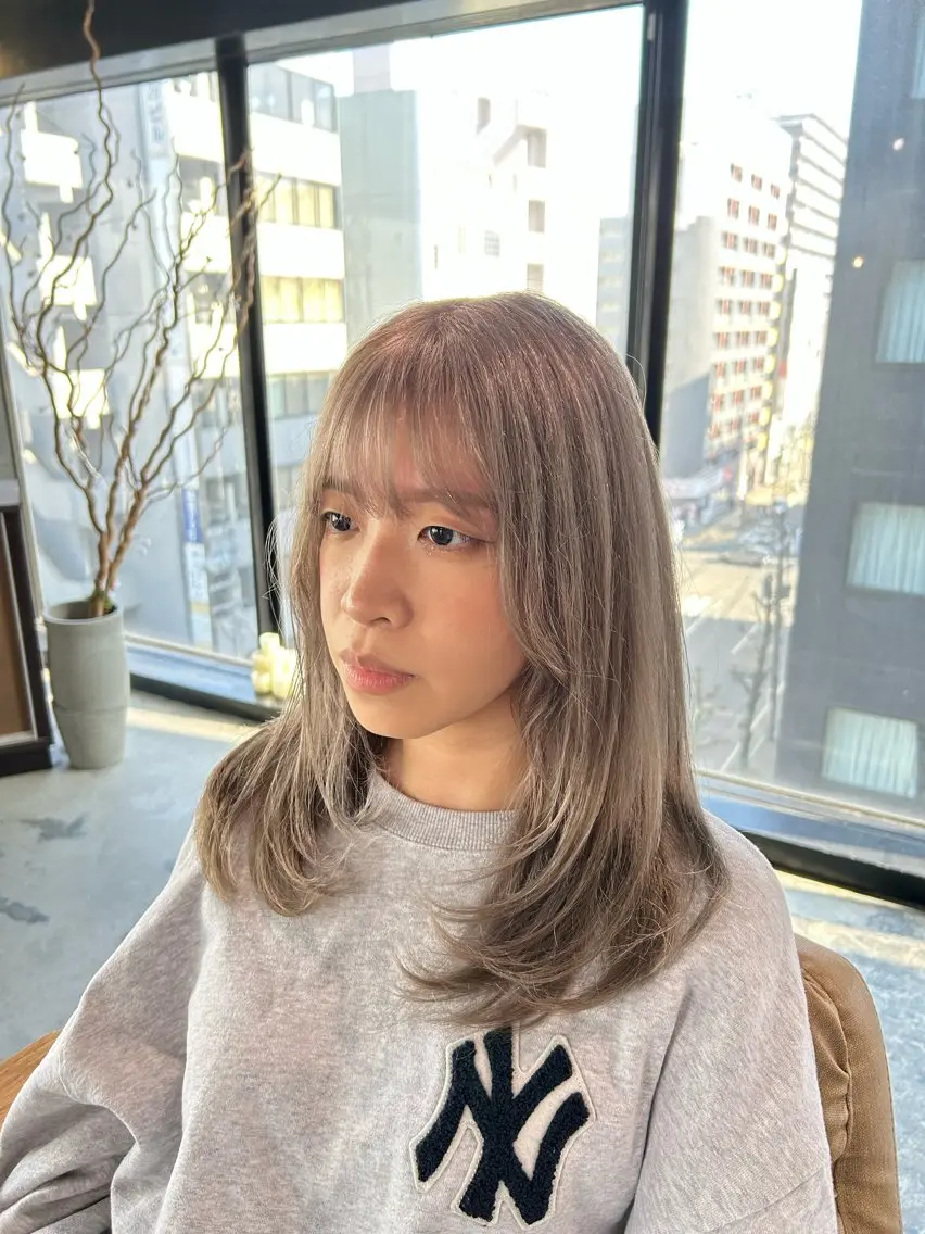 セミロング カラー カット ヘアカラー トリートメント 透明感カラー/ブリー チ/shori/店長のヘアスタイル