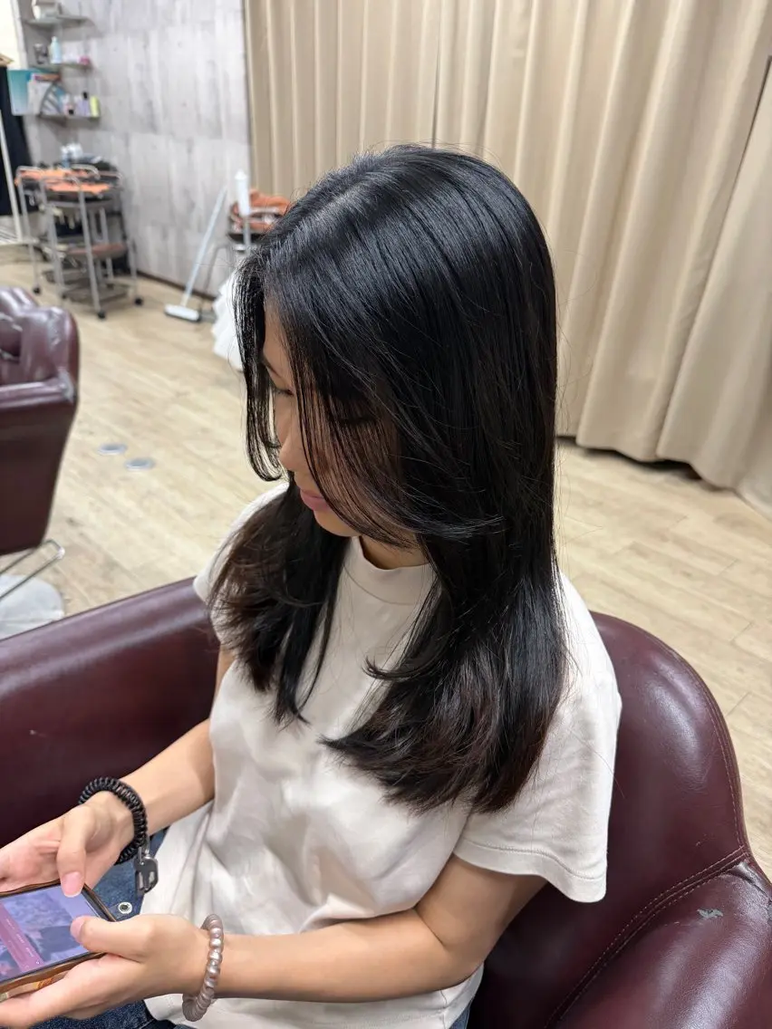 ロング レイヤーカット 古賀 颯磨のヘアスタイル