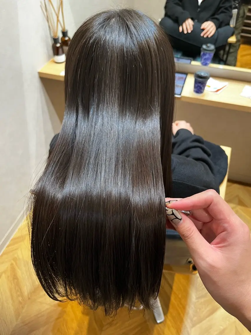 ロング パーマ 縮毛矯正 💜N°大分💜 三浦のヘアスタイル