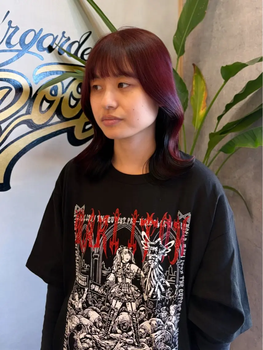 セミロング ヘアカラー 遊佐 真梨奈のヘアスタイル