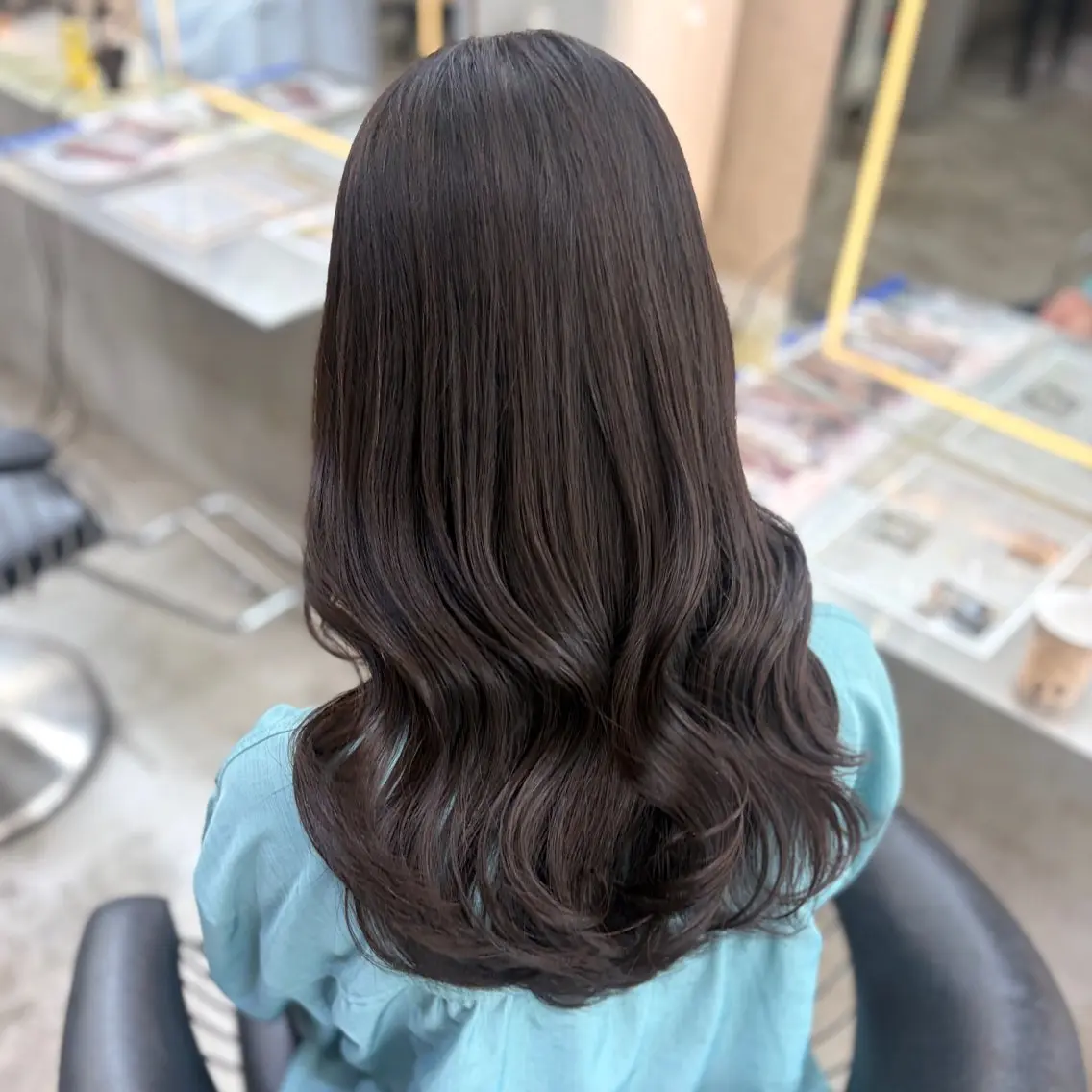 セミロング カット ヘアカラー トリートメント ボブ/くびれボブ/ 髪質改善/Ru-kaのヘアスタイル