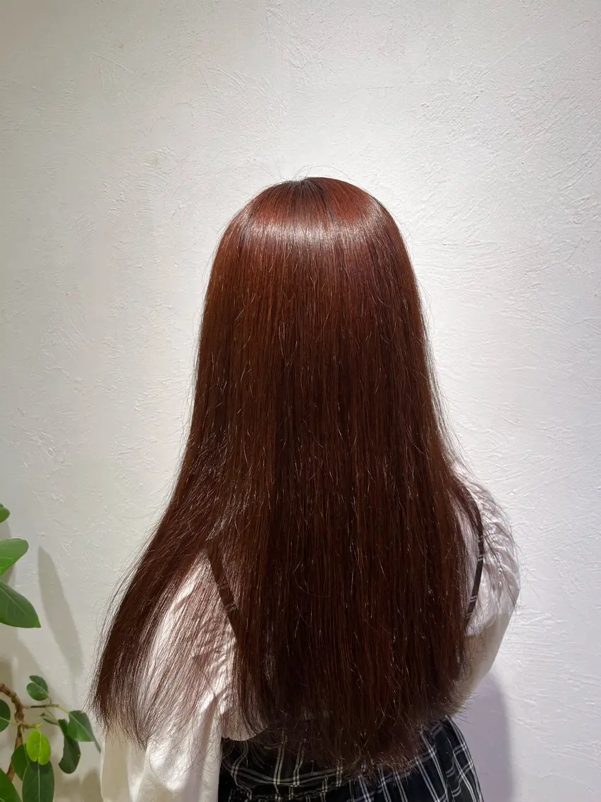 ロング カラー ブラウンカラー レッドカラー レッドブラウン 橋本 佑哉のヘアスタイル