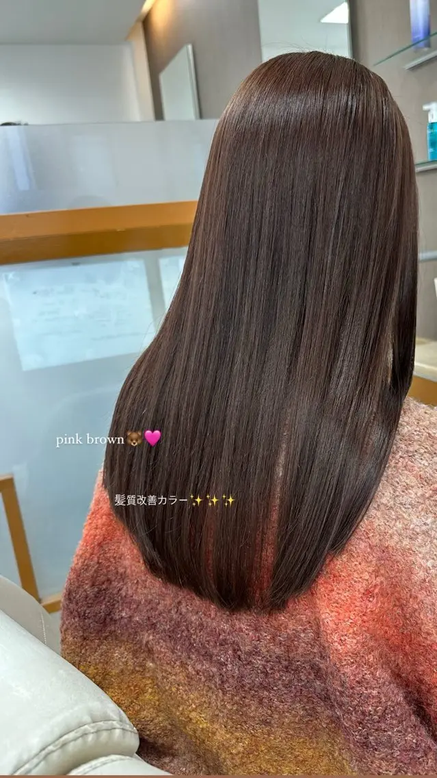 ロング カラー ブリーチ ブラウンカラー ブリーチなしカラー 🎀透明感カラー🎀 / INOUEのヘアスタイル