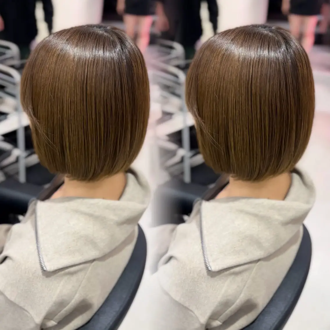 ショート カラー ボブ カット ヘアカラー 大人上品ベージュ 🎀HARUNAのヘアスタイル