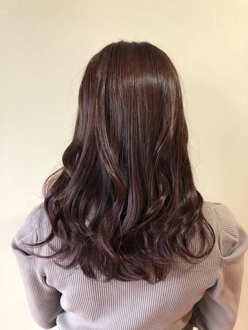 セミロング 🎀OJIMA 🤍ピンクカラー🎀のヘアスタイル