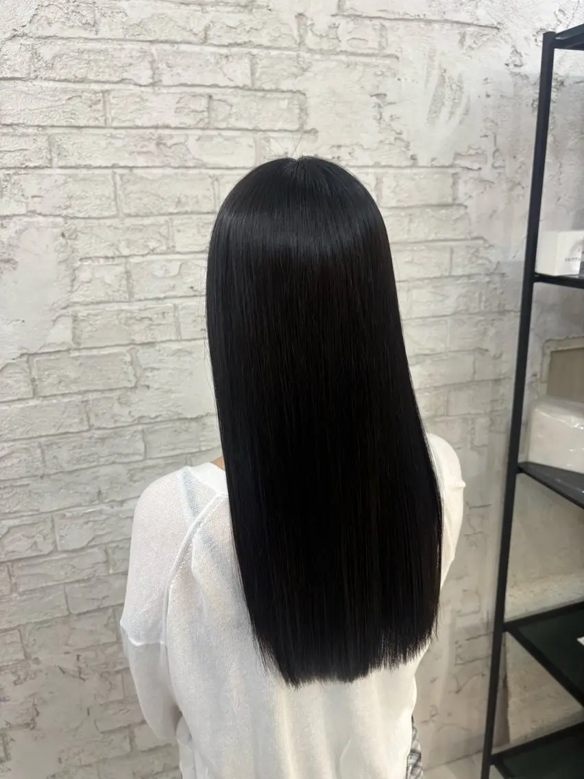 ロング パーマ 縮毛矯正 艶カラー/縮毛矯正 🩶Kai🐏のヘアスタイル