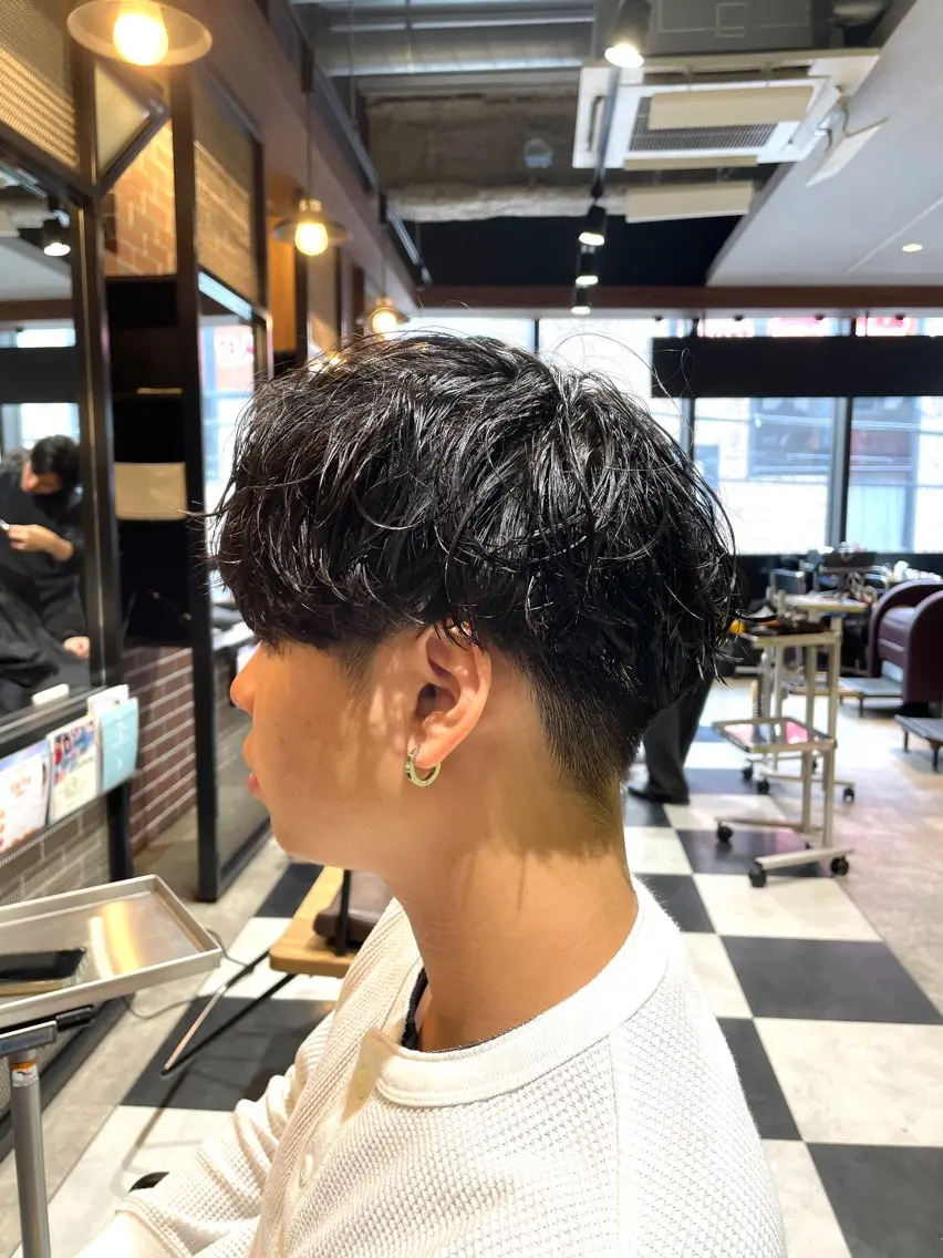 ショート パーマ フェード/ショート メンズ特化/怜哉のヘアスタイル