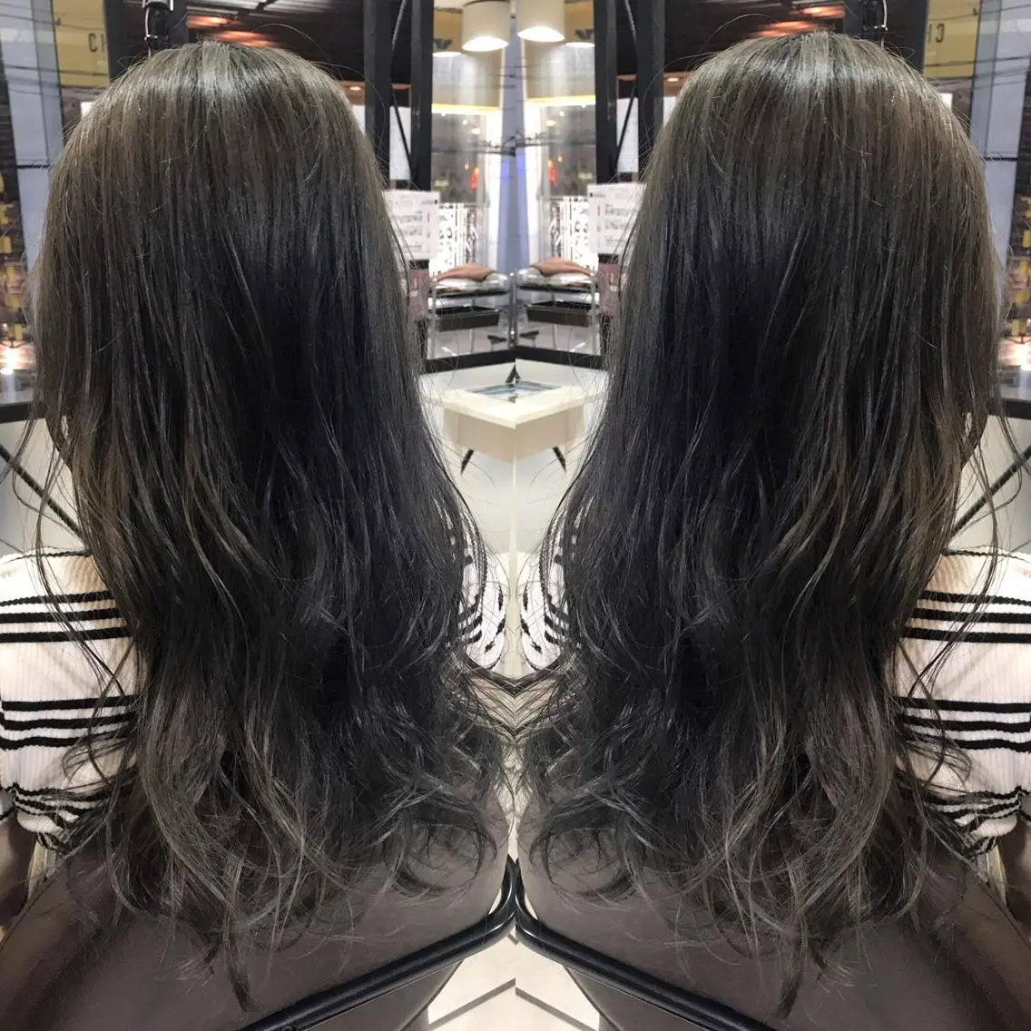 ロング カラー シールエクステ⭐️ オオミタクヤのヘアスタイル