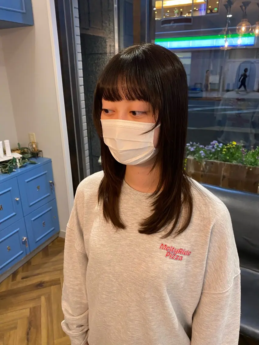 セミロング レイヤーカット ローレイヤー YONEKURA RUI🫧のヘアスタイル
