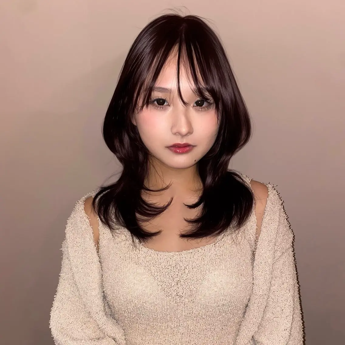 ミディアム ミディアムレイヤー レイヤーカット MIKO☺︎ SOYON大宮2号店のヘアスタイル