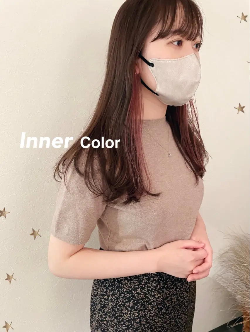 ロング カラー カット ヘアカラー 市川 千夏のヘアスタイル