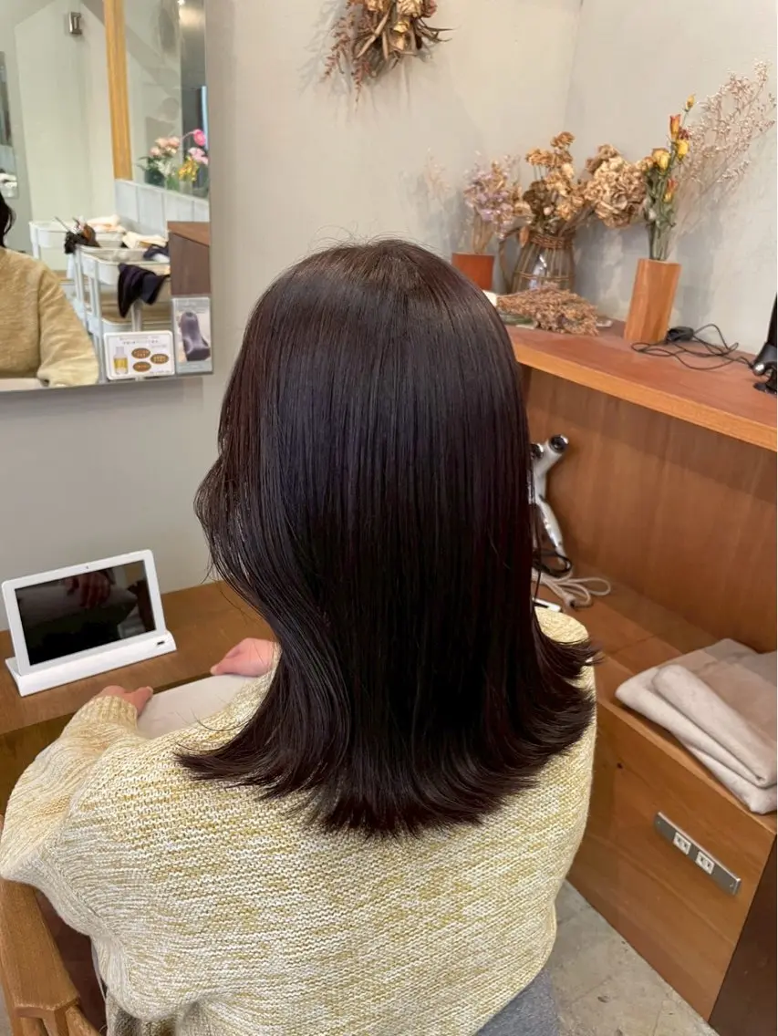 カラー Asumi/透明感 暖色カラーのヘアスタイル