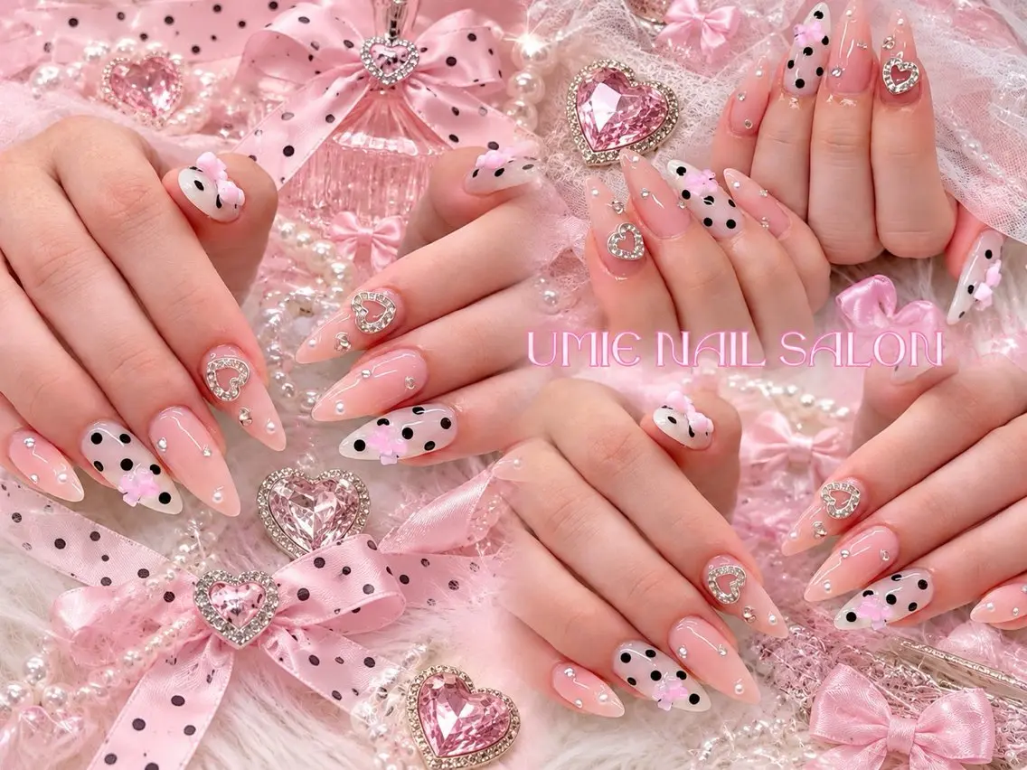 ネイル フットネイル フレンチネイル ジェルネイル ガラスフレンチ マグネットネイル ハンドネイル UMIE NAIL SALONのネイルデザイン