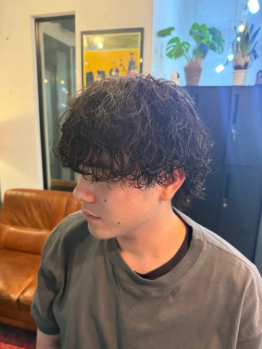 ショート カラー パーマ メンズ カット ヘアカラー パーマ HARBOR ゆづきのヘアスタイル