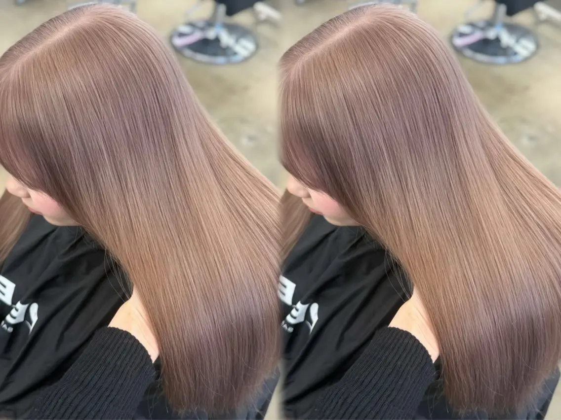 カラー ベージュカラー ミルクティーベージュ ヘアカラー PELEmana🎀 透明感🤎ᩚワンホンのヘアスタイル