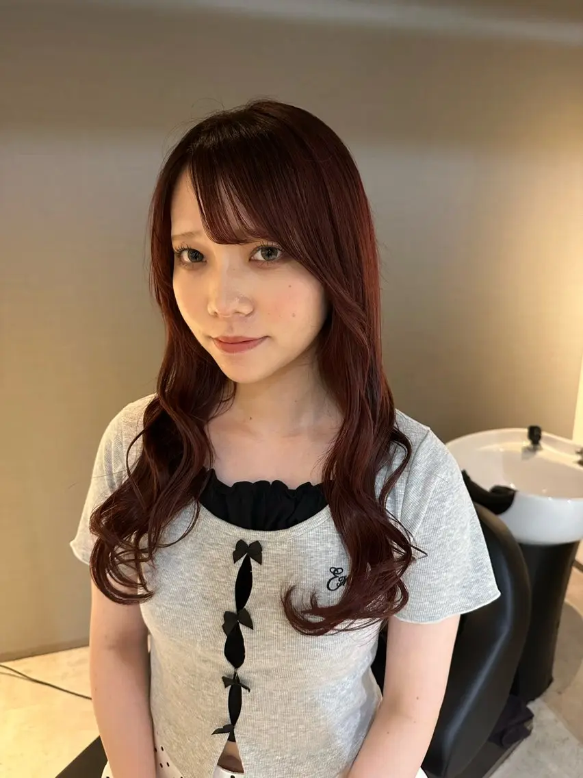 ロング カラー ピンクカラー レイヤー honoka🌀のヘアスタイル