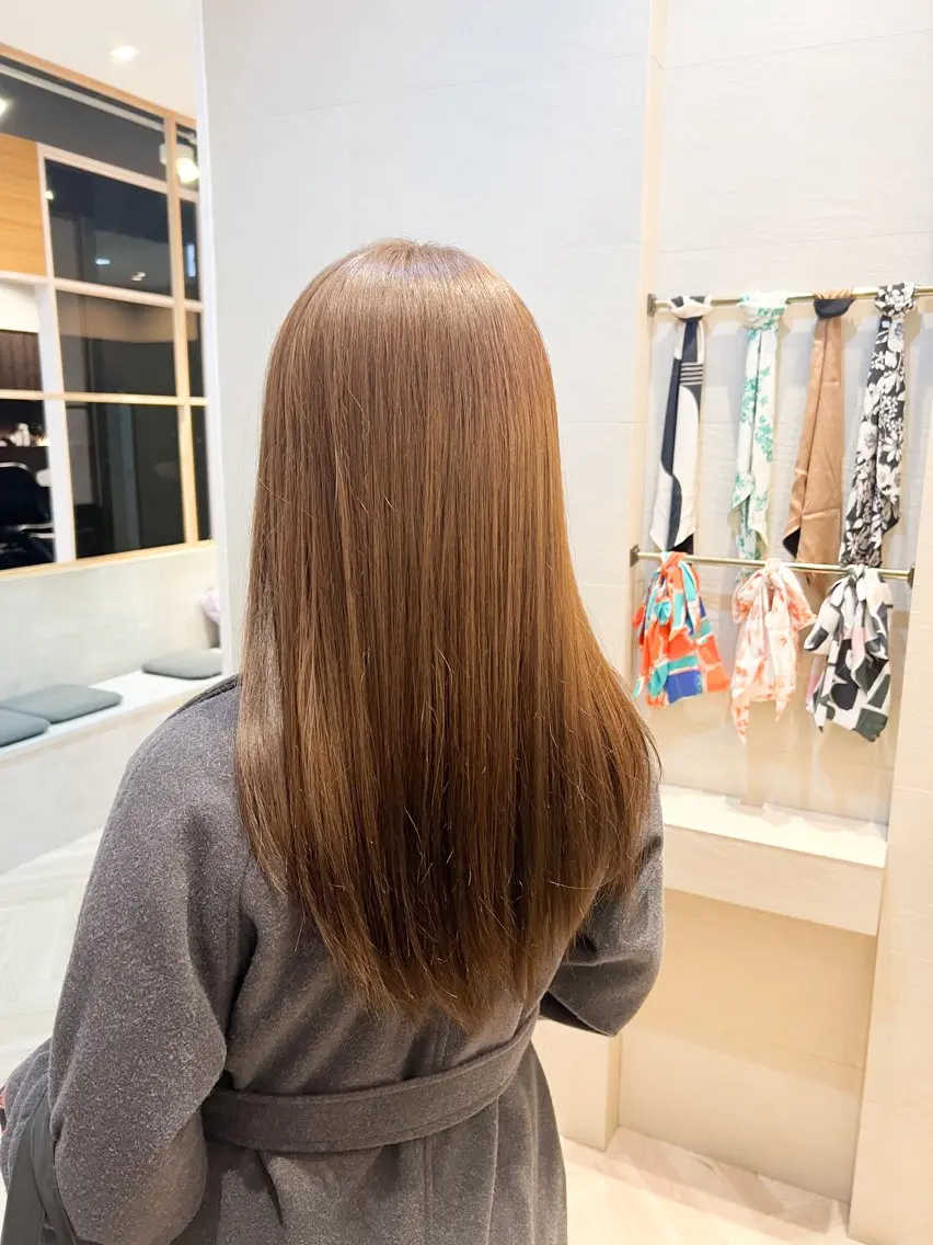 ロング カラー ベージュカラー 透明感カラー 縮毛矯正 トリートメント ヘアカラー トリートメント 艶カラー/透明感 /ヒグチアオイのヘアスタイル