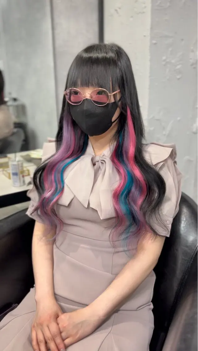 🫧エクステで作るインナーカラー🫧20〜の写真