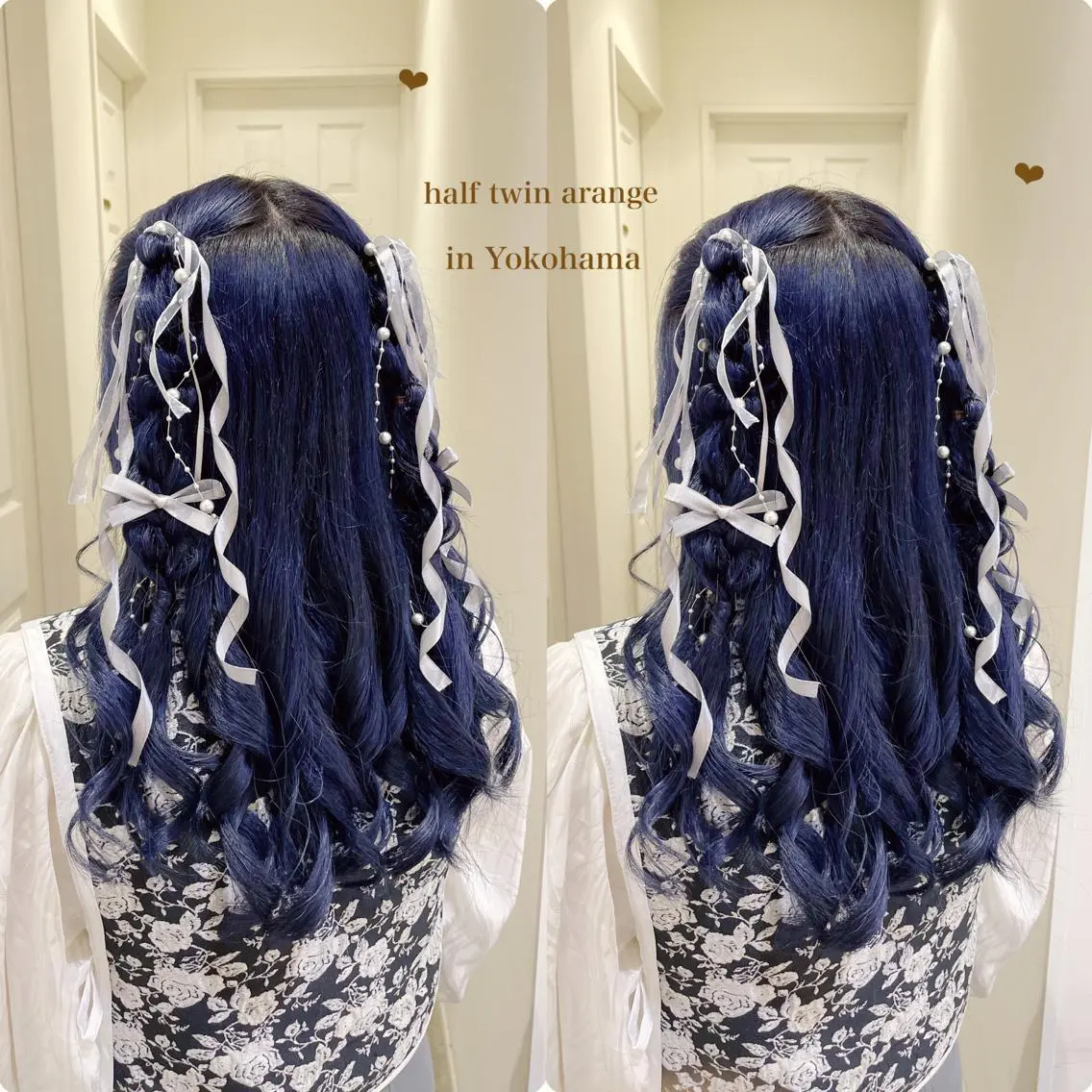 セミロング ヘアアレンジ シールエクステ横浜 🐏☁️miminaのヘアスタイル