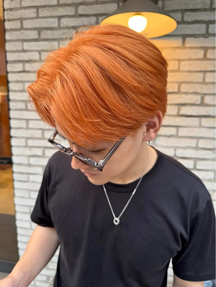 ショート カラー メンズ カット ヘアカラー トリートメント 暖色/ベージュ/ メンズ/鈴木彩のヘアスタイル
